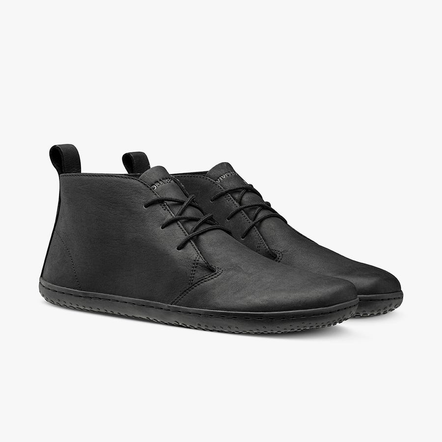 Black Men's Vivobarefoot Gobi II Casual Shoes | Philippines 0078MQZA